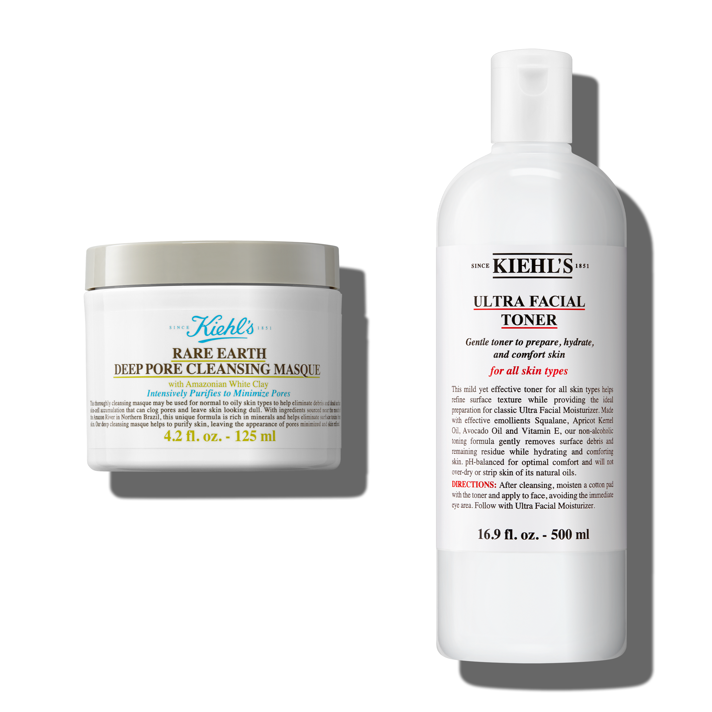 Kiehls Rare Earth Deep Pore Minimizing Clay Mask 125ml FREE Ultra Facial Toner 500ml GiftsSets Kiehls 86$